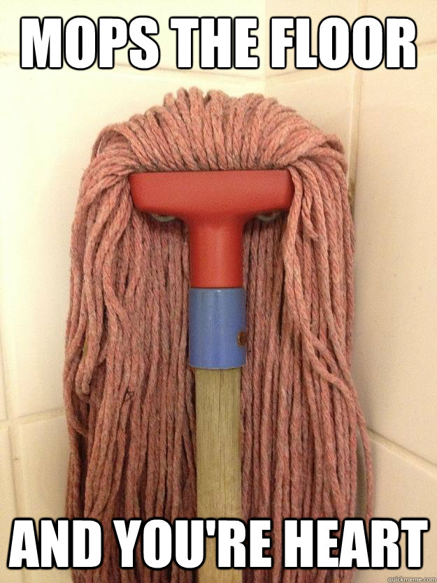 Mops the floor and you're heart  Insanity Mop