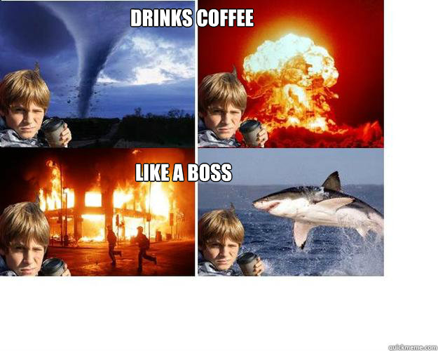 Drinks coffee Like a boss - Drinks coffee Like a boss  coffee drinker