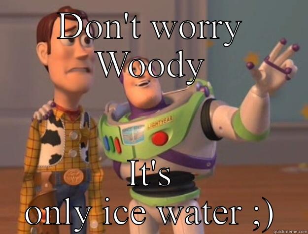 DON'T WORRY WOODY IT'S ONLY ICE WATER ;) Toy Story