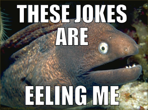 THESE JOKES ARE EELING ME Bad Joke Eel