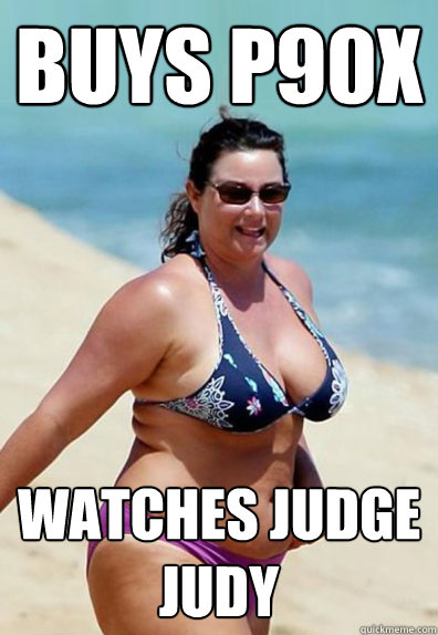 buys p90X watches Judge Judy  Overweight Wife