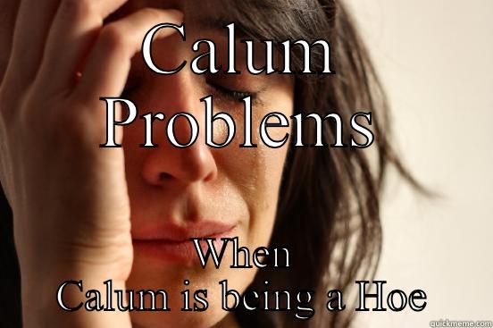 CALUM PROBLEMS WHEN CALUM IS BEING A HOE First World Problems