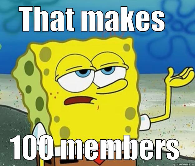 THAT MAKES  100 MEMBERS Tough Spongebob