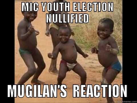 MIC YOUTH ELECTION NULLIFIED MUGILAN'S  REACTION Misc