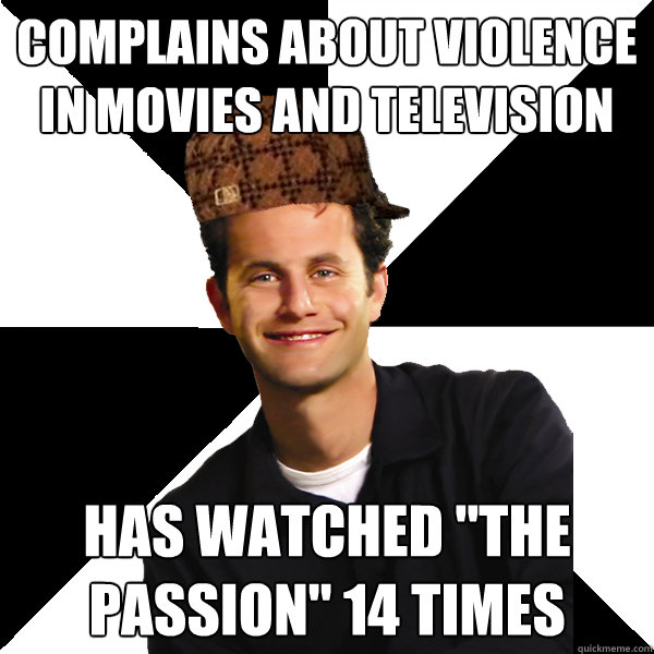 complains about violence in movies and television has watched 