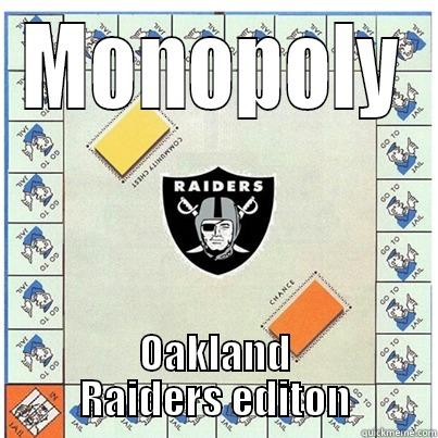 MONOPOLY OAKLAND RAIDERS EDITON Misc