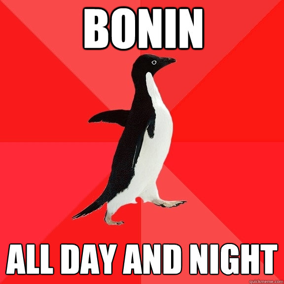 bonin all day and night  Socially Awesome Penguin