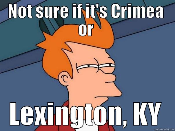 NOT SURE IF IT'S CRIMEA OR LEXINGTON, KY Futurama Fry