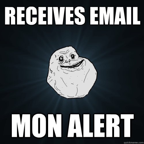 Receives Email mon alert  Forever Alone