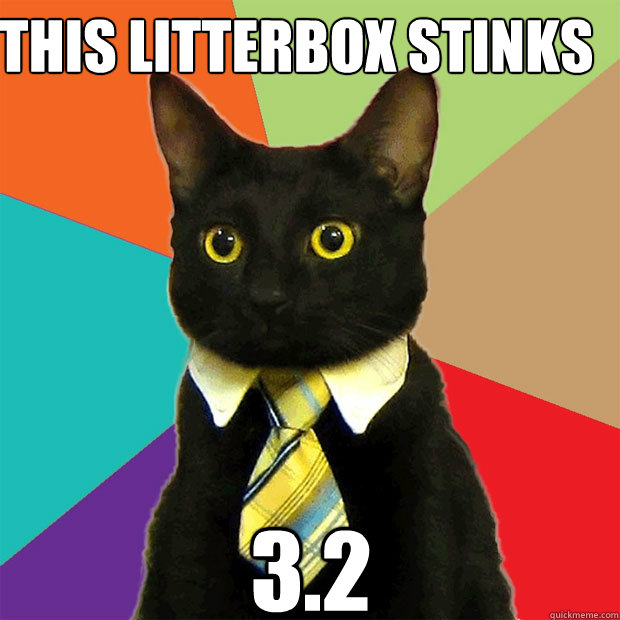 This litterbox stinks 3.2  Business Cat