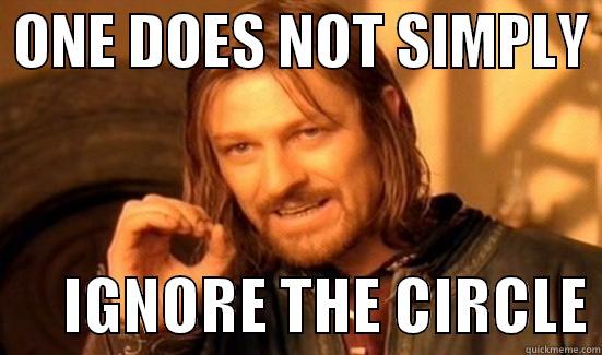  ONE DOES NOT SIMPLY        IGNORE THE CIRCLE Boromir