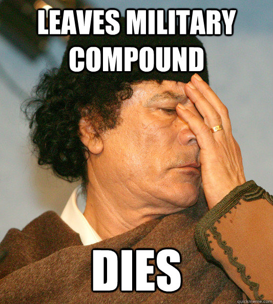 leaves military compound dies  