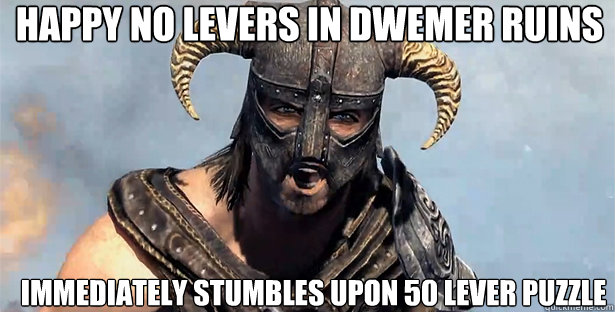 happy no levers in dwemer ruins immediately stumbles upon 50 lever puzzle  skyrim