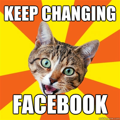 keep changing  facebook  Bad Advice Cat