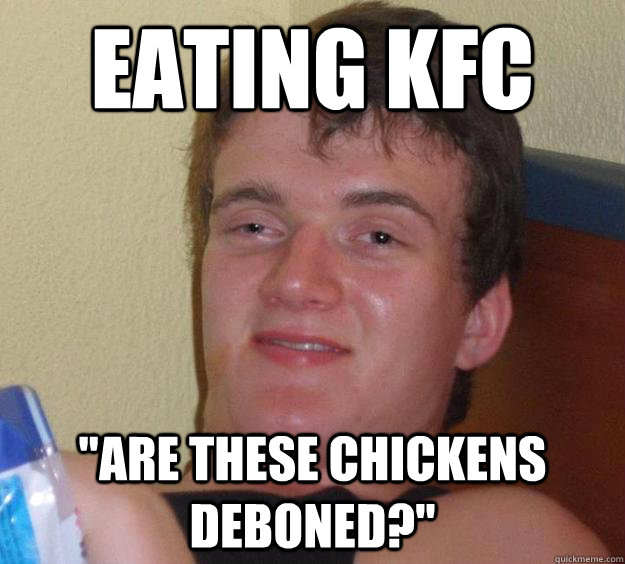 Eating kfc 