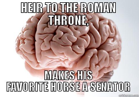 HEIR TO THE ROMAN THRONE, MAKES HIS FAVORITE HORSE A SENATOR Scumbag Brain