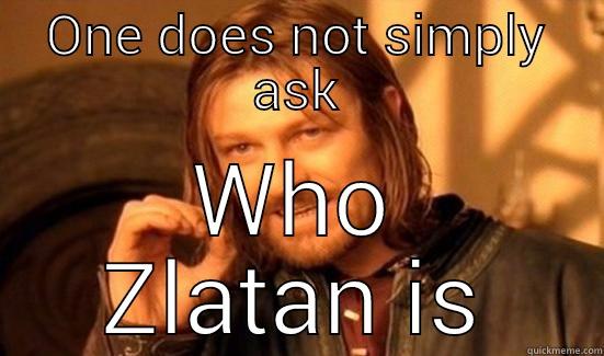 ONE DOES NOT SIMPLY ASK WHO ZLATAN IS Boromir