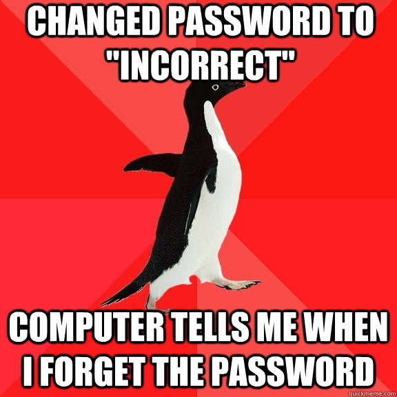 Changed password to 