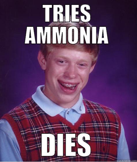 TRIES AMMONIA DIES Bad Luck Brian