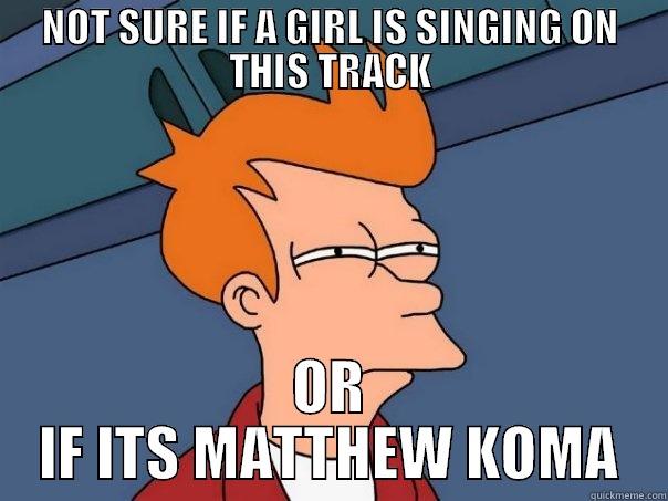 NOT SURE IF A GIRL IS SINGING ON THIS TRACK OR IF ITS MATTHEW KOMA Futurama Fry