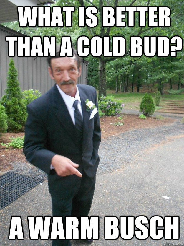 What is better than a cold Bud?   a warm busch - What is better than a cold Bud?   a warm busch  Misc