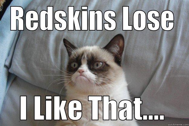 Redskins  - REDSKINS LOSE I LIKE THAT.... Grumpy Cat