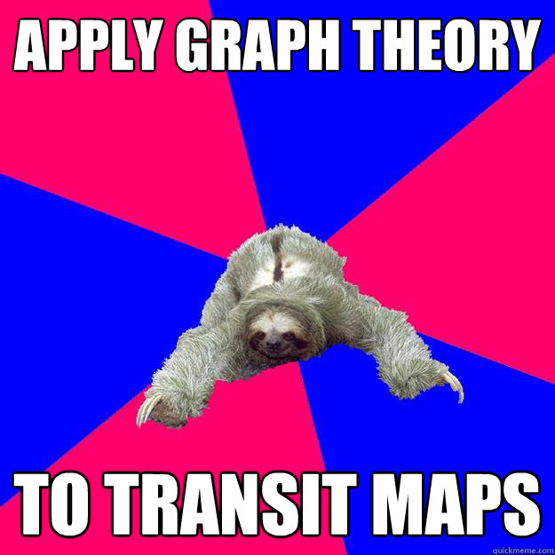 apply graph theory to transit maps - apply graph theory to transit maps  Math Major Sloth