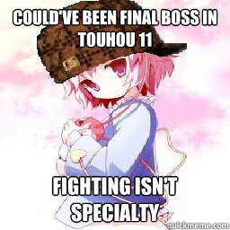 Could've been final boss in Touhou 11 Fighting isn't specialty  Scumbag Satori