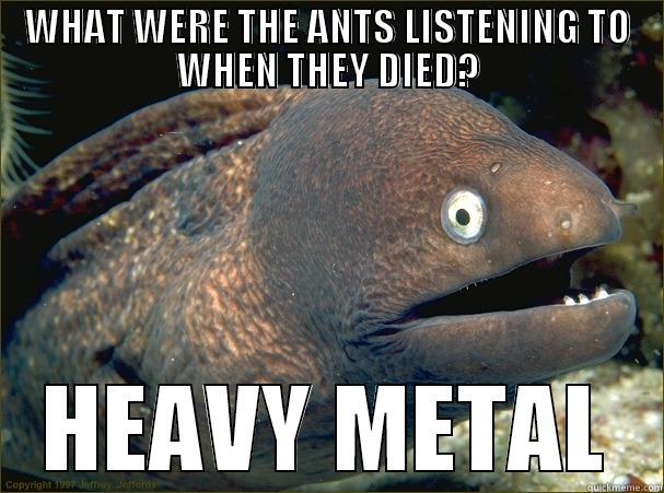 ant art - WHAT WERE THE ANTS LISTENING TO WHEN THEY DIED? HEAVY METAL Bad Joke Eel