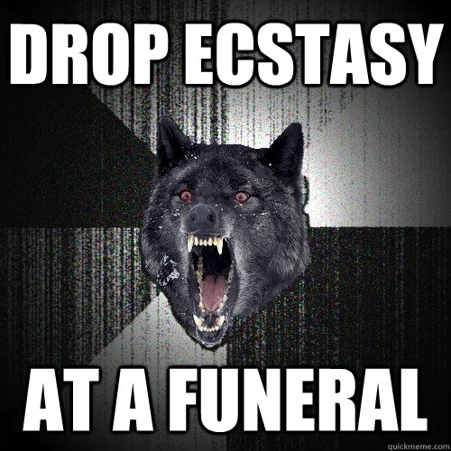 drop ecstasy at a funeral - drop ecstasy at a funeral  Insanity Wolf