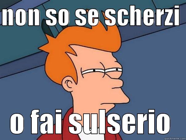 NON SO SE SCHERZI  O FAI SULSERIO Futurama Fry