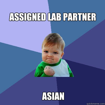 ASSIGNED LAB PARTNER ASIAN  Success Baby