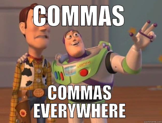 COMMAS COMMAS EVERYWHERE Toy Story