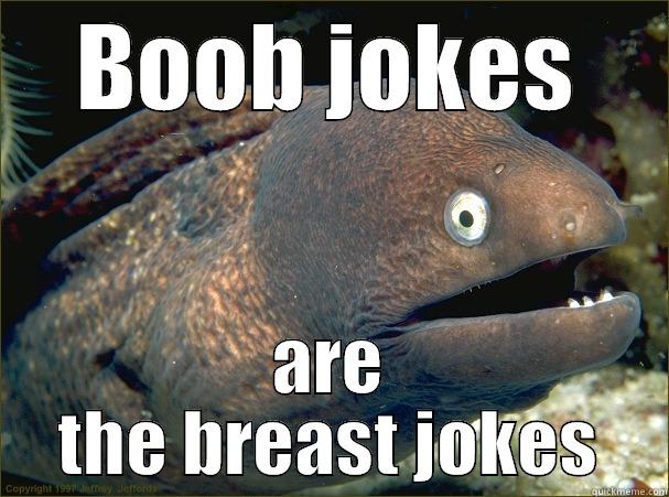 BOOB JOKES ARE THE BREAST JOKES Bad Joke Eel