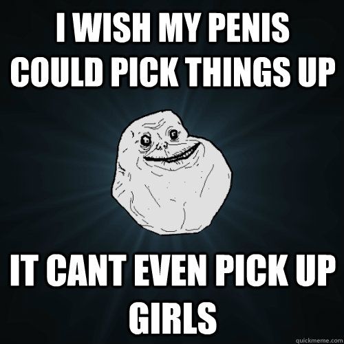 i wish my penis could pick things up It cant even pick up girls  Forever Alone