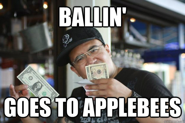 ballin' goes to applebees  