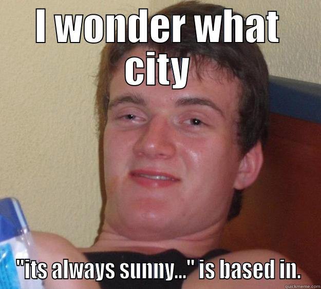 I WONDER WHAT CITY 