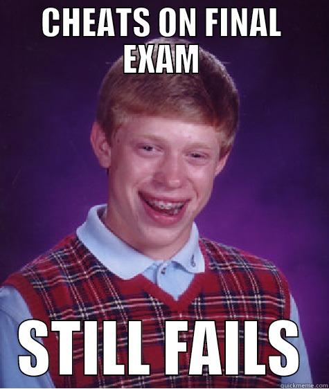 CHEATS ON FINAL EXAM STILL FAILS Bad Luck Brian