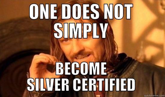 ONE DOES NOT SIMPLY BECOME SILVER CERTIFIED Boromir