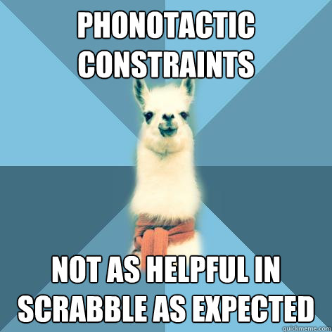 Phonotactic constraints not as helpful in scrabble as expected  Linguist Llama