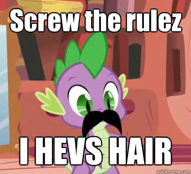 Screw the rulez I HEVS HAIR  My little pony