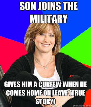 SON JOINS THE MILITARY  GIVES HIM A CURFEW WHEN HE COMES HOME ON LEAVE (TRUE STORY)  Sheltering Suburban Mom