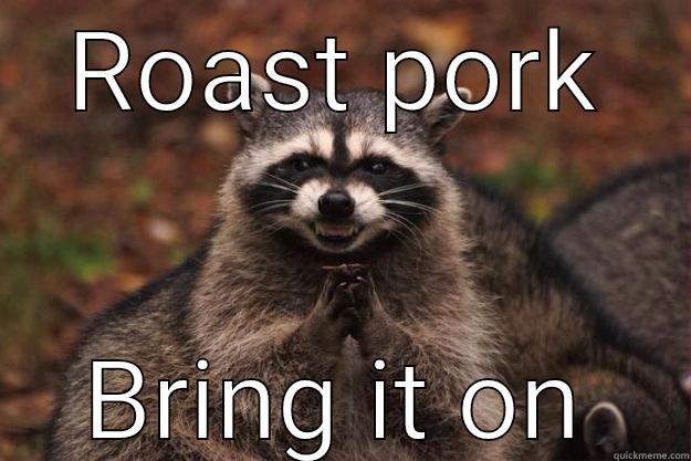 ROAST PORK BRING IT ON Evil Plotting Raccoon