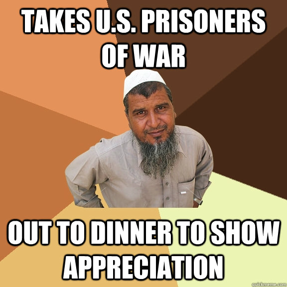 Takes U.S. prisoners of war out to dinner to show appreciation - Takes U.S. prisoners of war out to dinner to show appreciation  Ordinary Muslim Man