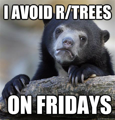 i avoid r/trees  on fridays    Confession Bear