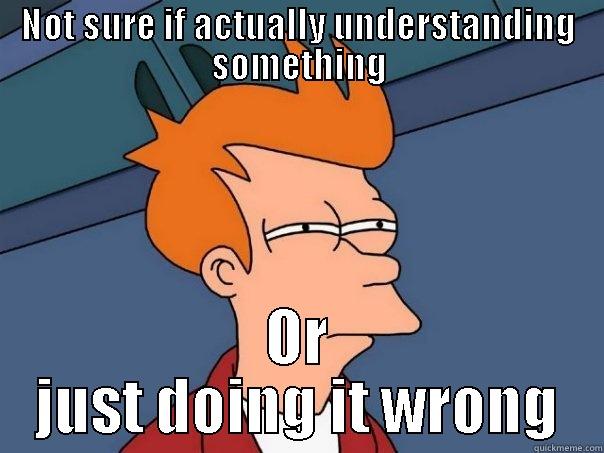 NOT SURE IF ACTUALLY UNDERSTANDING SOMETHING OR JUST DOING IT WRONG Futurama Fry