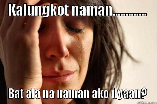 Tirhan nyo na lang ko ng handa ha? - KALUNGKOT NAMAN............. BAT ALA NA NAMAN AKO DYAAN? First World Problems