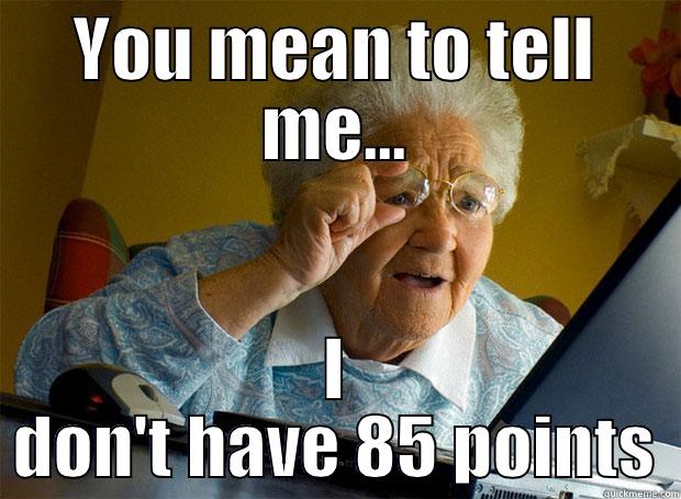 granny  - YOU MEAN TO TELL ME... I DON'T HAVE 85 POINTS Grandma finds the Internet