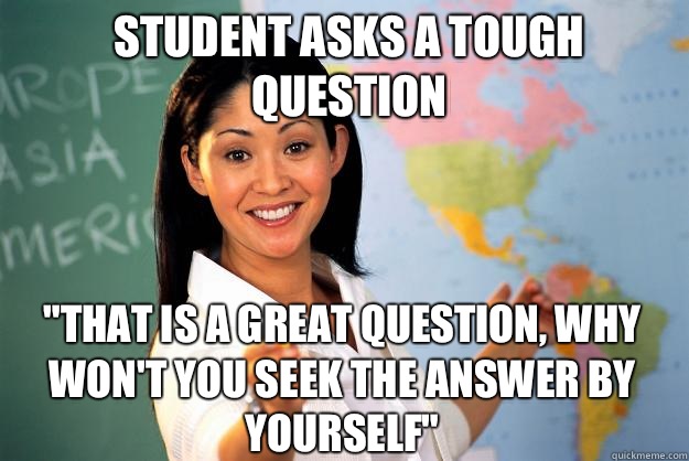 Student asks a tough question 