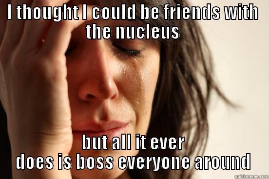 organelle election 2013 - I THOUGHT I COULD BE FRIENDS WITH THE NUCLEUS BUT ALL IT EVER DOES IS BOSS EVERYONE AROUND First World Problems